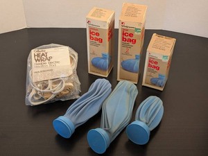 Vintage Walgreens Ice Bags & Gillette Heat Wrap Therapy Lot
