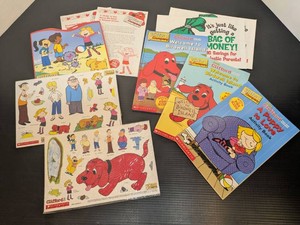 Scholastic Clifford Big Red Dog Books Activity Books Puzzle Board Lot
