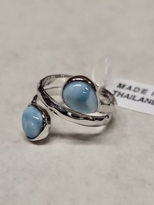 Sterling Silver Larimar Wrap Ring Size 9 Thailand 6.00g 925