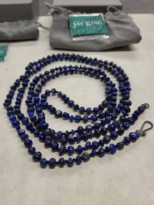Jay King Lapis Lazuli Beaded Long Necklace Nugget Strand Blue