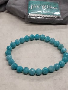 Jay King Mine Finds Blue Beaded Stretch Bracelet Round Gemstone