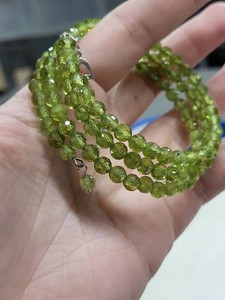 Black & Green Faceted Beaded Wrap Bracelets Heart Charm Set