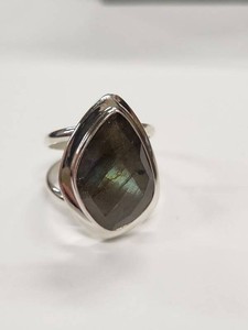 Jay King Sterling Silver Labradorite Adjustable Ring Size 10