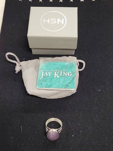 Jay King Sterling Silver Oval Purple Gemstone Statement Ring