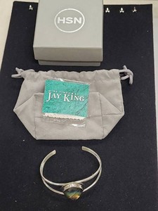 Jay King Sterling Silver Labradorite Open Cuff Bracelet DTR 925