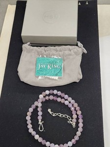 Jay King Mine Finds Sterling Gemstone Bead Necklace w Box Pouch