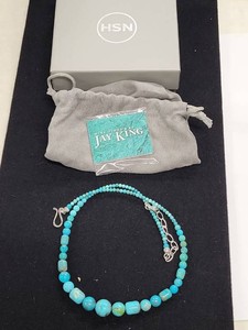 Jay King DTR 925 Turquoise Beaded Necklace Sterling Silver Hook