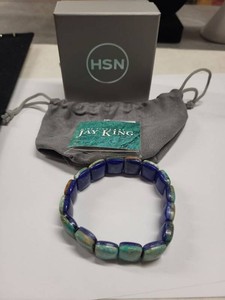 Mine Finds by Jay King Gemstone Stretch Bracelet w HSN Box Pouch