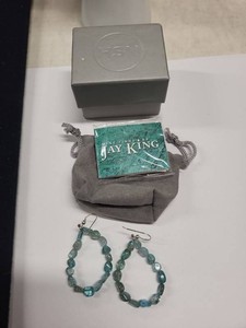 Jay King Mine Finds Blue Gemstone Bead Teardrop Dangle Earrings