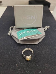 Jay King DTR Sterling Silver Ethiopian Opal Ring Size 10 HSN