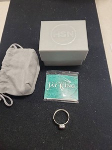 Sterling Silver Red Gemstone Ring Size 10.5 w HSN Box Jay King Card