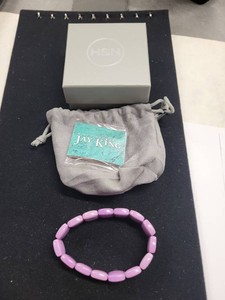 Jay King Mines Finds Lavender Stone Stretch Bracelet w HSN Box