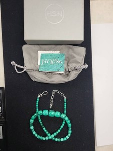 Jay King Mine Finds Malachite Bead Necklace Sterling Clasp HSN Box
