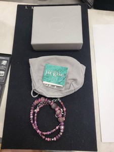 Jay King Mine Finds Ruby Bead Necklace Sterling Silver 925 HSN Box