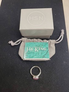 Jay King Mine Finds Sterling Silver Pink Ruby Ring Size 9 HSN