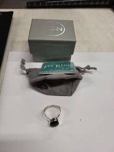 HSN Sterling Silver Green Cabochon Ring Approx Size 9.5 Box Pouch