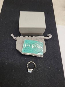 Jay King Mine Finds Sterling Silver Blue Stone Ring Size 9.5 Boxed