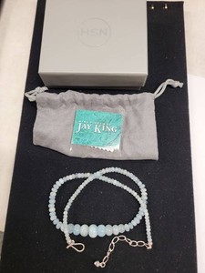 Jay King Mine Finds Blue Gemstone Beaded Necklace Sterling Clasp