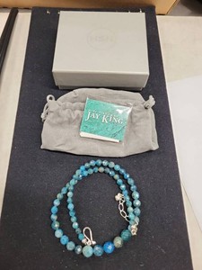 Mine Finds by Jay King Blue Gemstone Bead Necklace Sterling Silver