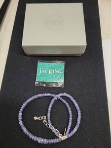 Jay King Mine Finds Purple Gemstone Bead Necklace Sterling Silver