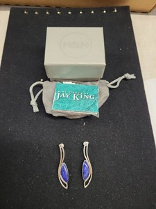 Jay King Mine Finds Sterling Silver Lapis Lazuli Drop Earrings