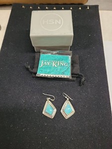 Jay King Mine Finds Sterling Silver Turquoise Drop Earrings