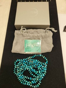 Jay King Mine Finds Turquoise Chip 4-Strand Necklace Sterling Silver