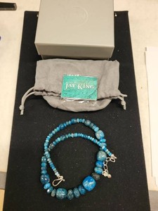 Jay King Mine Finds Blue Apatite Beaded 925 Sterling Necklace
