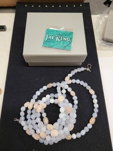 Jay King Mine Finds Multi Strand Gemstone Bead Necklace Sterling