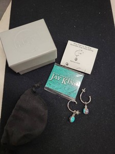 Jay King Mine Finds Reversible Drop Hoop Earrings Sterling Silver