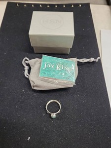 Jay King Sterling Silver Green Stone Ring Size 9.5 w HSN Box Pouch