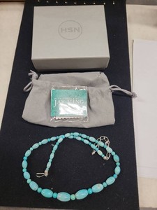 Jay King Mine Finds Turquoise Bead Necklace Sterling Silver Clasp