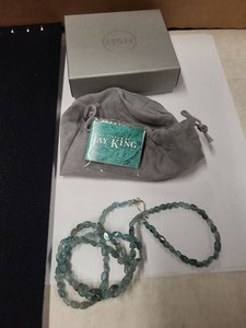 Jay King Mine Finds Blue Green Gemstone Bead Necklace Sterling 925