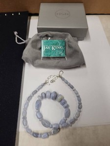 Jay King Mine Finds Blue Lace Agate Beaded Necklace w HSN Box