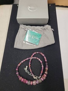 Jay King Mine Finds Ruby Bead Necklace Sterling Silver Clasp