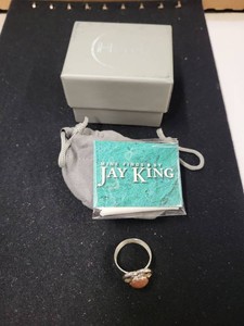 Mine Finds by Jay King Sterling Silver Heart Sunstone Ring Sz 9.5