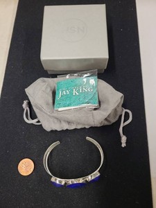 Jay King DTR 925 Sterling Silver Lapis Lazuli Cuff Bracelet