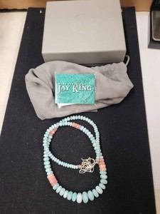 Jay King Mine Finds Sterling Silver Beaded Gemstone Necklace
