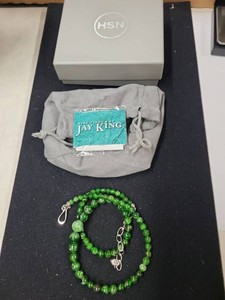 Jay King Mine Finds Green Gemstone Bead Necklace With Extender
