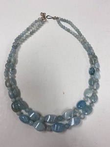Jay King Mine Finds Aquamarine Bead Necklace w Original Box & Pouch