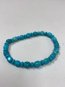 Jay King Mine Finds Sterling Turquoise Bead Stretch Bracelet w Box & Pouch