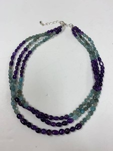 Jay King Mine Finds Sterling Amethyst Aquamarine Necklace w Box