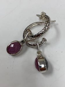 Jay King Sterling Silver Reversible Drop Hoop Earrings Box 653353