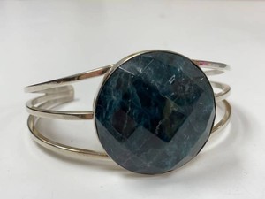 Jay King Mine Finds Sterling Silver Blue Stone Cuff Bracelet w Box