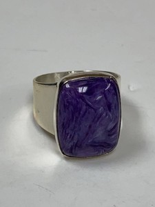Jay King Mine Finds Sterling Silver Charoite Ring w Box & Pouch