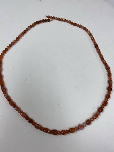 Jay King Carnelian Agate Bead Necklace Sterling Silver Original Box