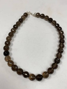 Jay King Faceted Brown Gemstone Necklace Sterling Silver With Box