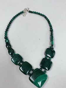Jay King Mine Finds Malachite Necklace Sterling Silver Original Box