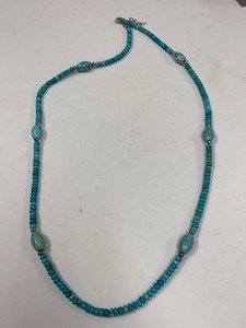 Jay King Mine Finds Turquoise Bead Necklace Sterling Silver Boxed