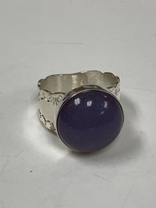 Jay King Sterling Silver Purple Cabochon Ring Approx Size 9 w Box